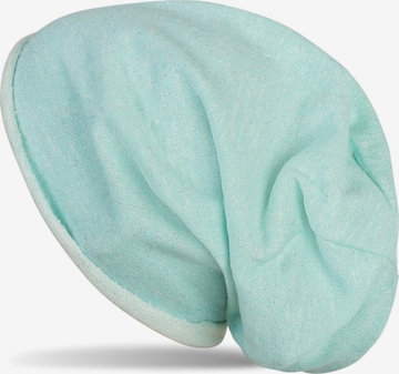styleBREAKER Mütze 'Beanie Mütze mit All Over Glitzer' in Grün: Vorderseite