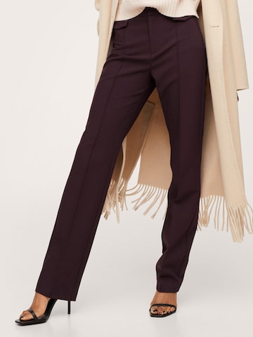 MANGO Regular Pleated Pants 'Jess' in Red: front