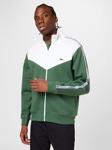LACOSTE Sweat jacket in Green: front