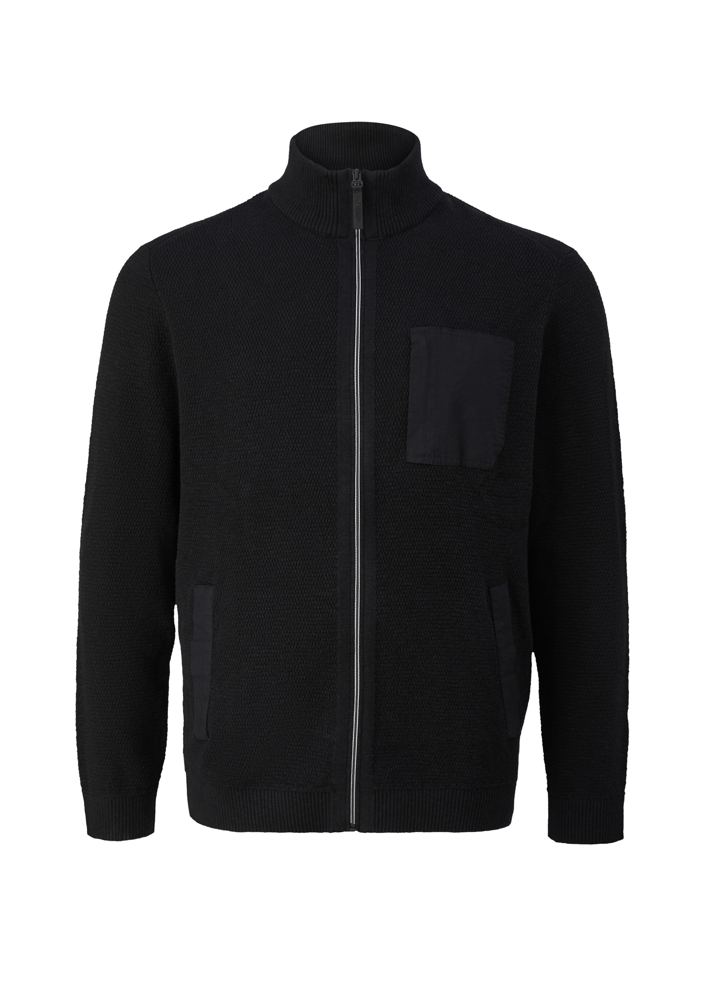 Vestes en maille s.Oliver Men Big Sizes en noir : devant