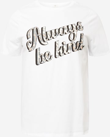 River Island Plus Μπλουζάκι 'ALWAYS BE KIND' σε λευκό: μπροστά