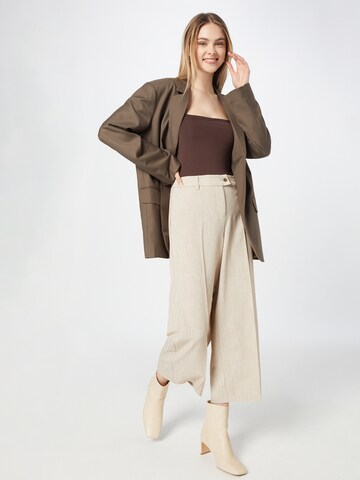 Fransa Wide Leg Bukser i beige