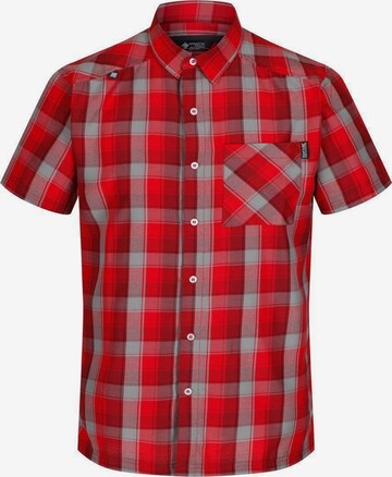 REGATTA Regular fit Athletic Button Up Shirt 'Kalambo IV' in Red: front
