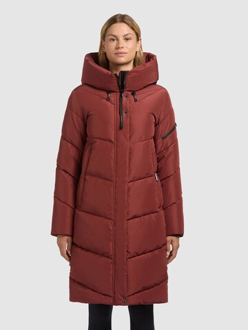 Manteau d’hiver 'Jange' khujo en rouge : devant