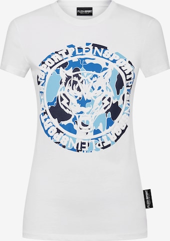 T-shirt 'Carbon Tiger' Plein Sport en blanc : devant