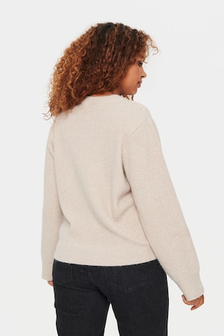 SAINT TROPEZ Sweater 'Aika' in Beige