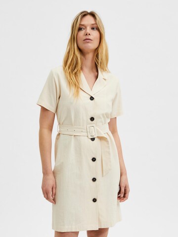 SELECTED FEMME Shirt Dress 'Malvina-Ida' in Beige: front