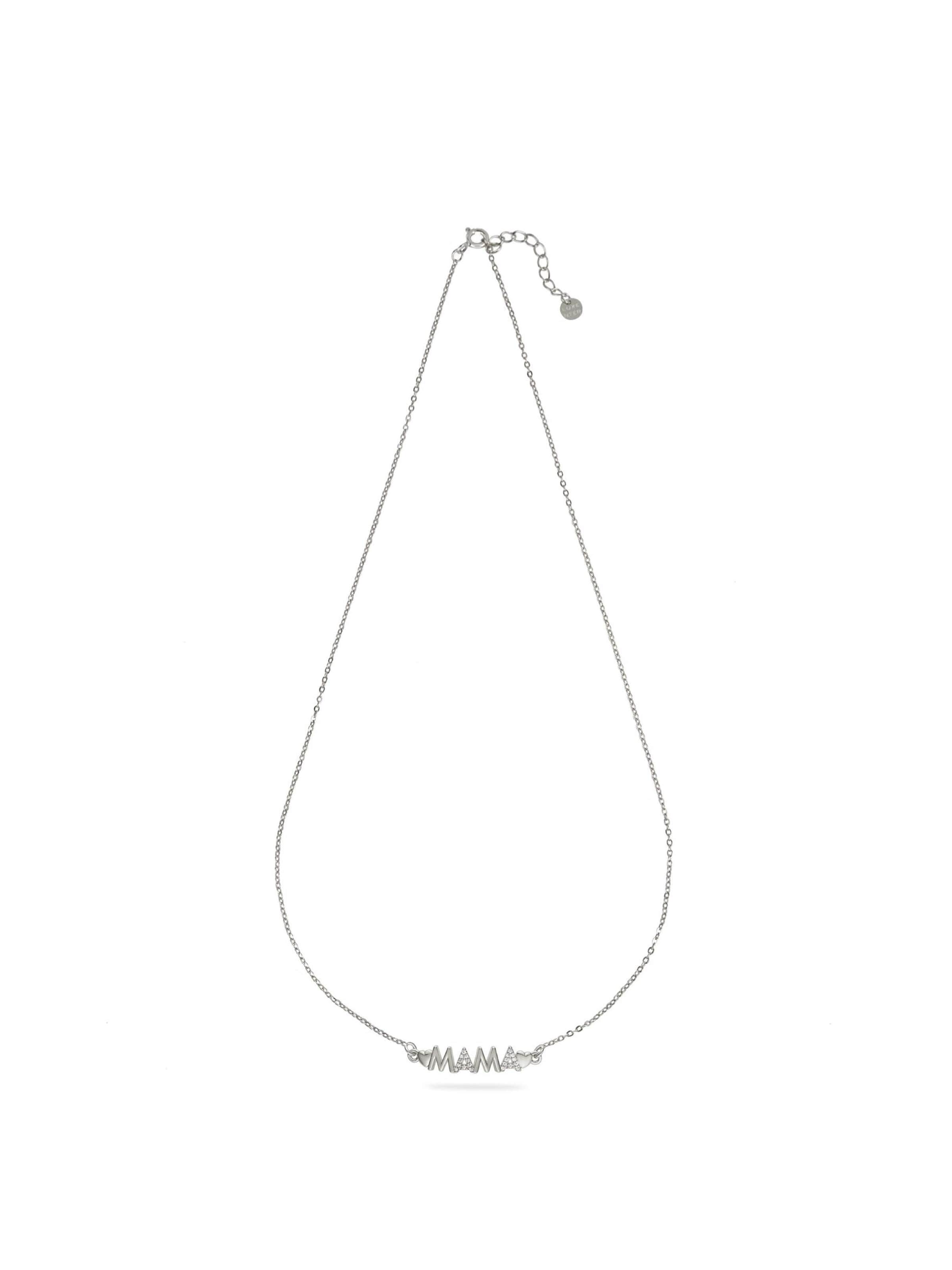 Collana 'Mama' di Luxenter in argento: frontale