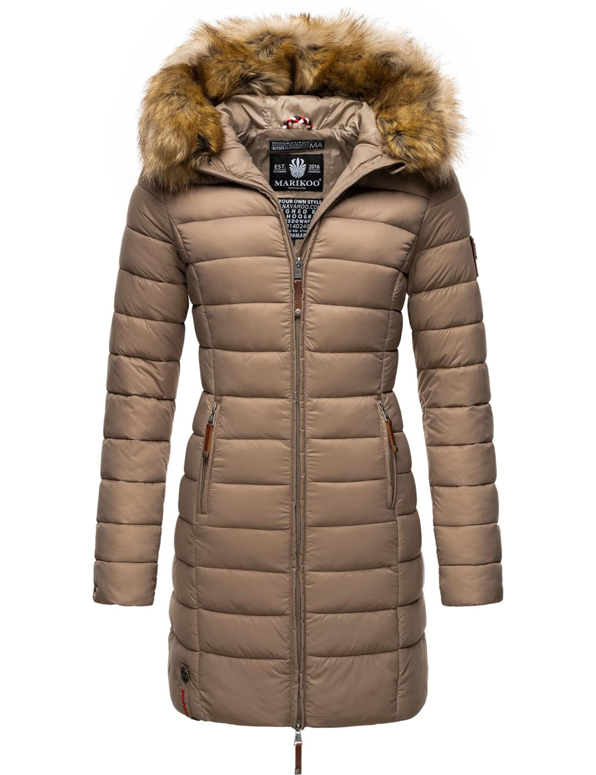 MARIKOO - Abrigo de invierno 'Rose' en beige: frente