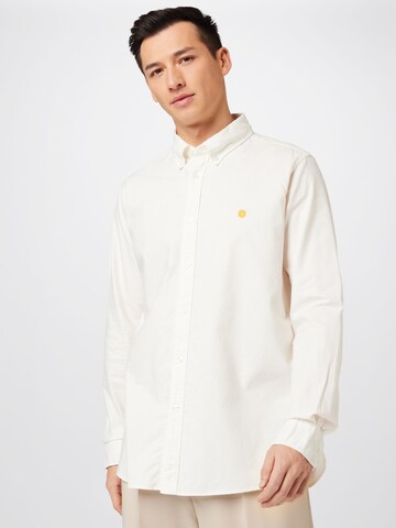 ABOUT YOU Limited Regular fit Button Up Shirt 'Melvin by Levin Hotho' in White: front