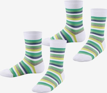 ESPRIT Socks 'Playful Stripe 2-Pack' in Green: front
