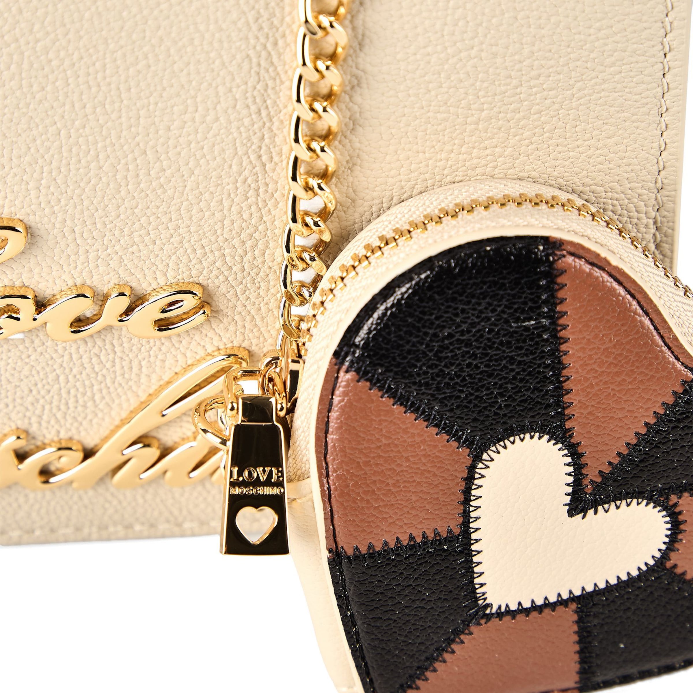 Sacs à main 'Heart Charm' Love Moschino en beige
