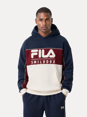 Sweat-shirt ' Tremiti ' Smilodox en bleu : devant