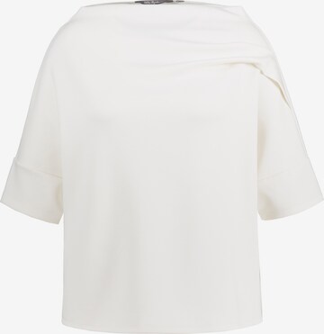 Sweat-shirt Ulla Popken en blanc : devant