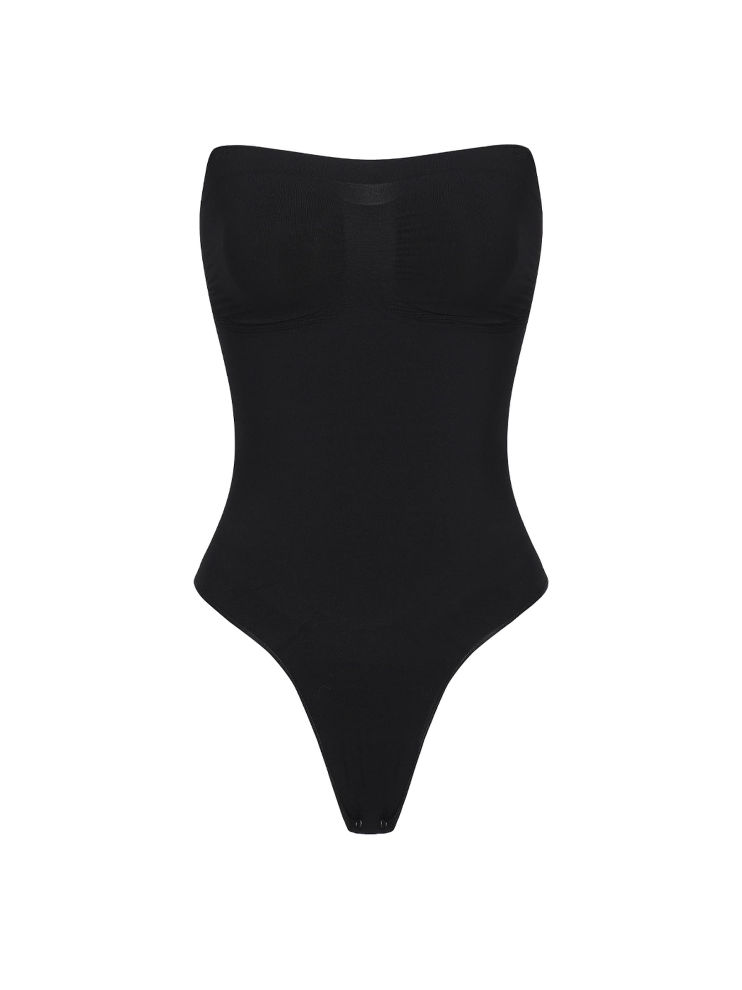 Body modelant 'Trägerloser Bodysuit Sculpting Shapewear mit String' cfab (formerly creamy fabrics) en noir : devant