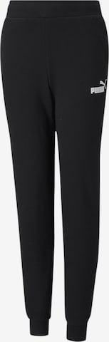 PUMA Tapered Workout Pants in Black: front