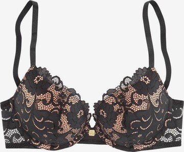 Push-up Soutien-gorge JETTE en noir : devant