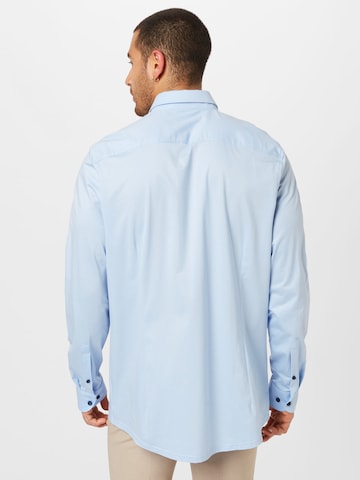 OLYMP Přiléhavý střih Společenská košile – modrá