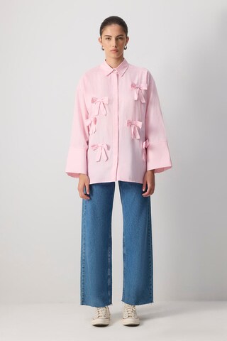 Chemisier Touche Prive en rose : devant