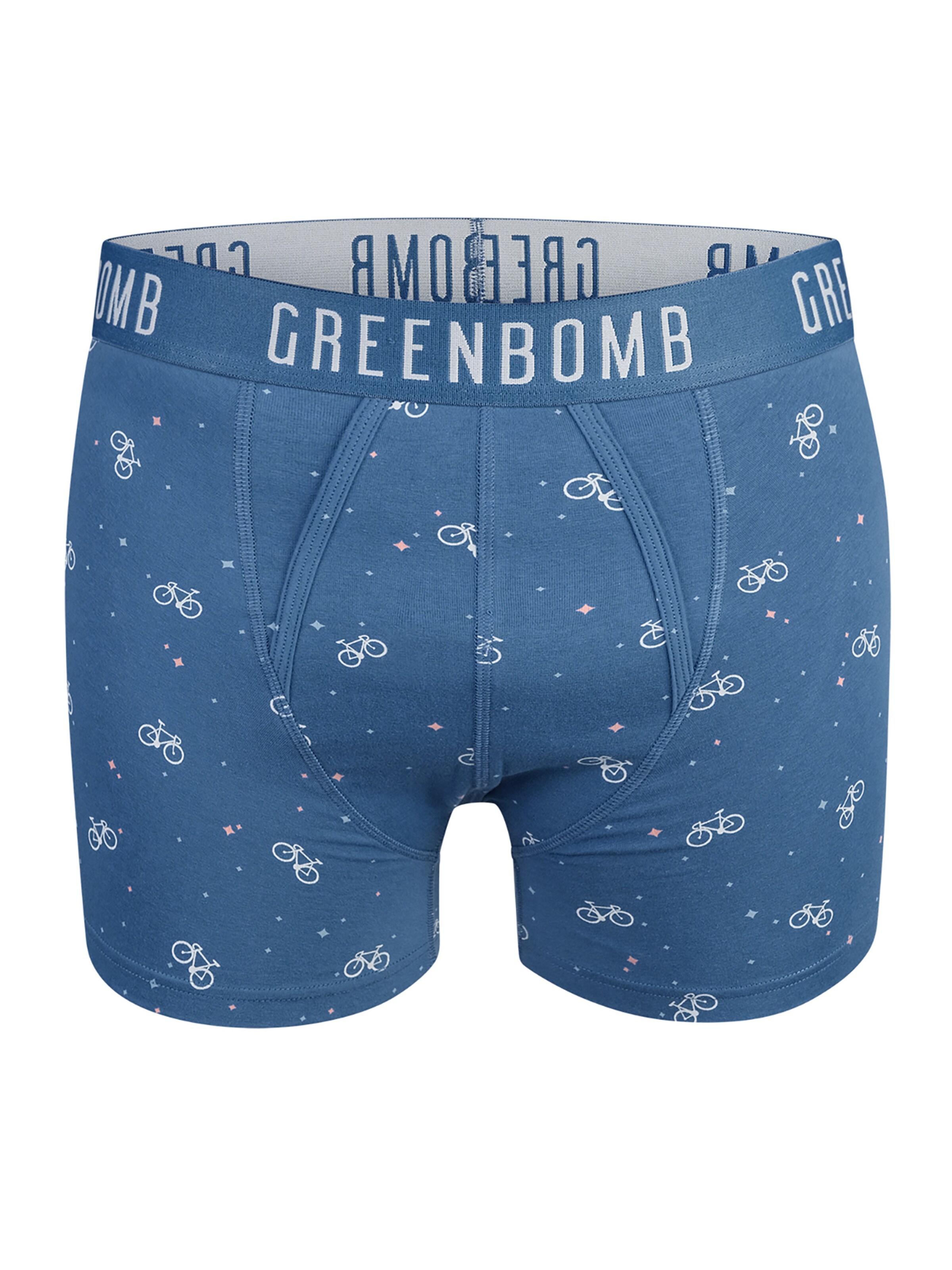 Boxers 'Bike Space 2' GREENBOMB en bleu : devant