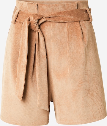 smėlio ABOUT YOU Standartinis Klostuotos kelnės 'Iris': priekis