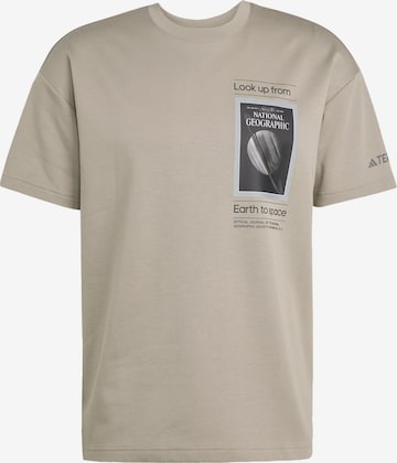 ADIDAS TERREX Funktionsshirt 'National Geographic' in Beige: Vorderseite
