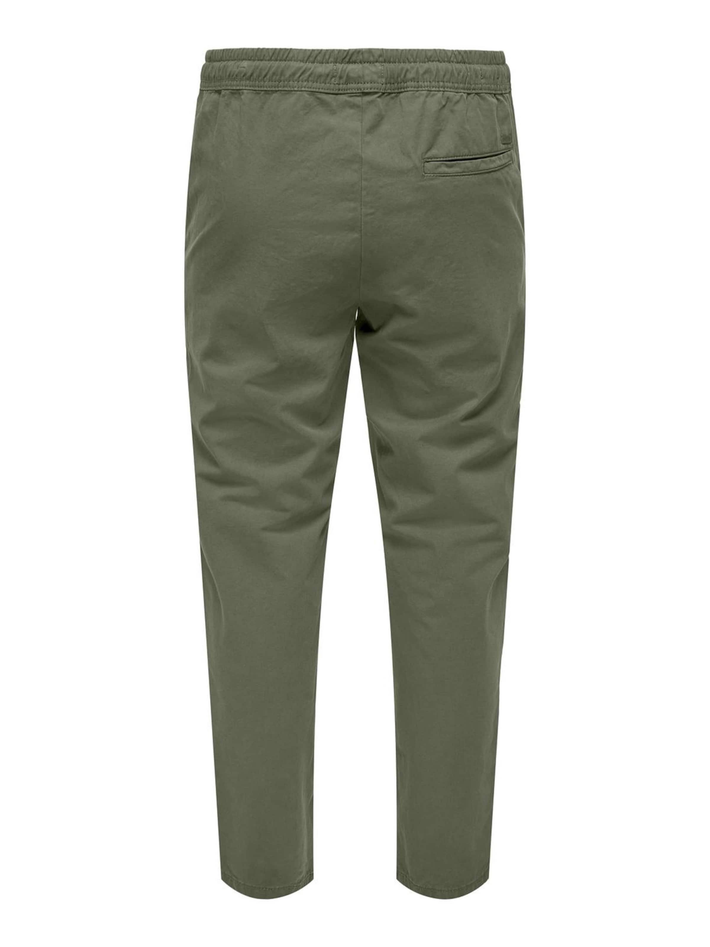 Effilé Pantalon chino 'ONSLinus' Only & Sons en vert