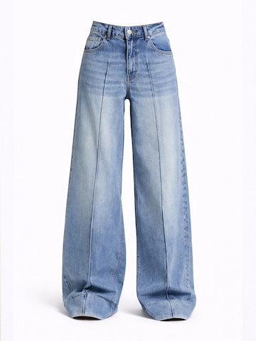 IT'S BASIC Wide leg Jeans 'Palazzo High Rise Jeans' in Blauw: voorkant