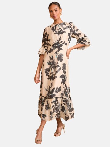 Robe love & roses en beige : devant