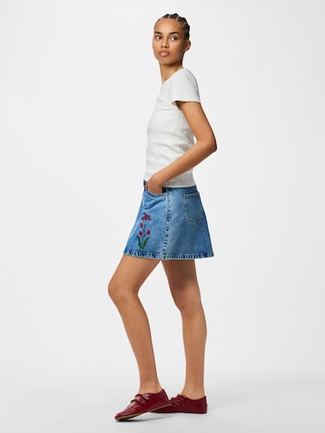 PIECES - Falda 'PCPalma' en azul