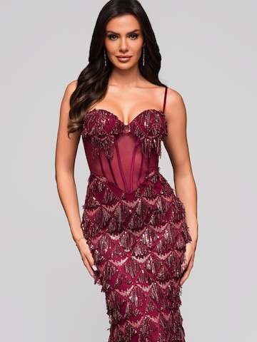 Ombre Abendkleid‌‌‌ in Rot