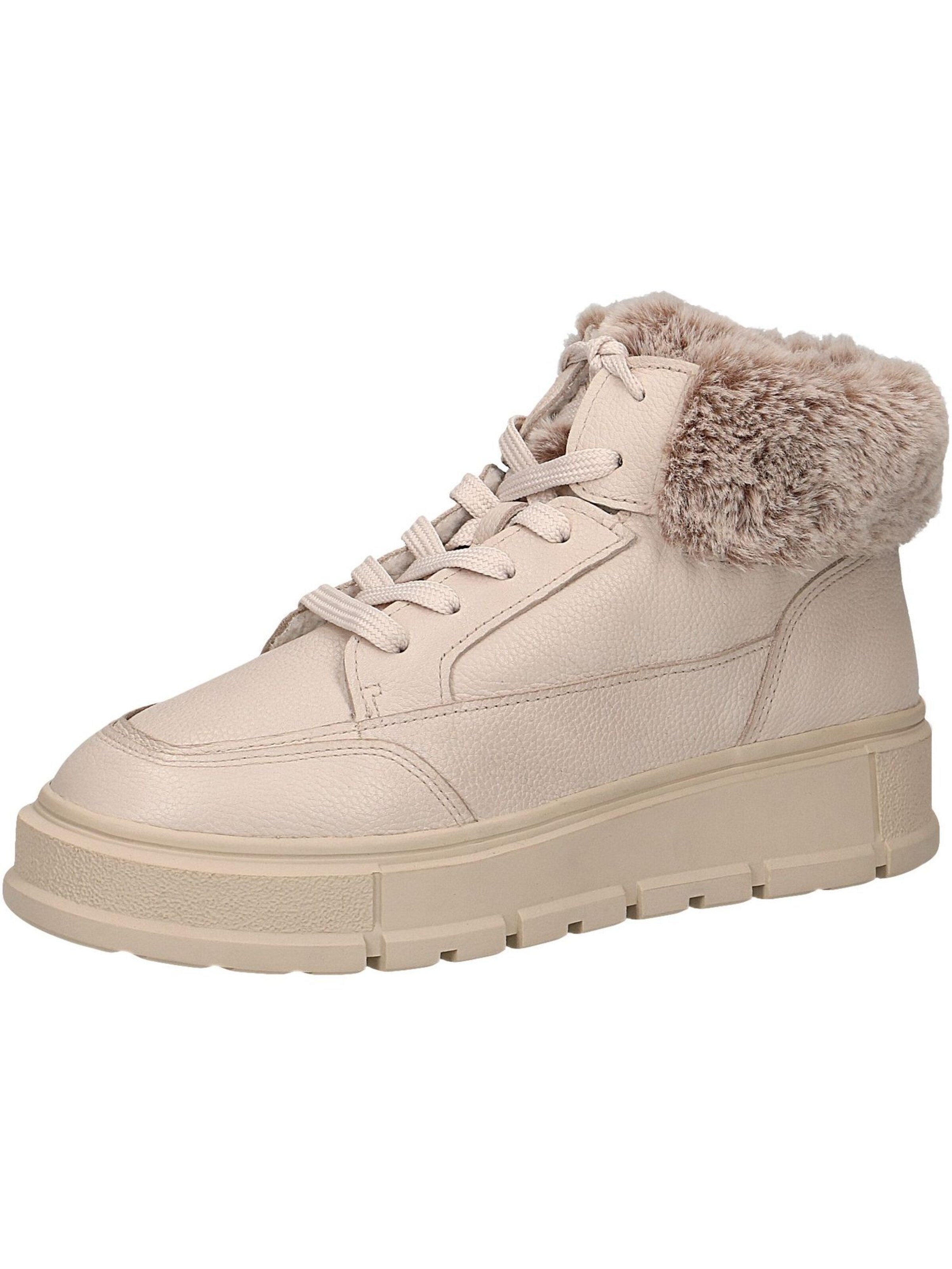 Sneaker alta di CAPRICE in beige: frontale