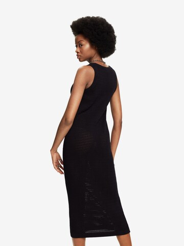 ESPRIT Stickad klänning i svart