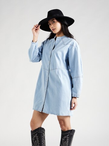 WRANGLER Shirt Dress 'RINGER' in Blue