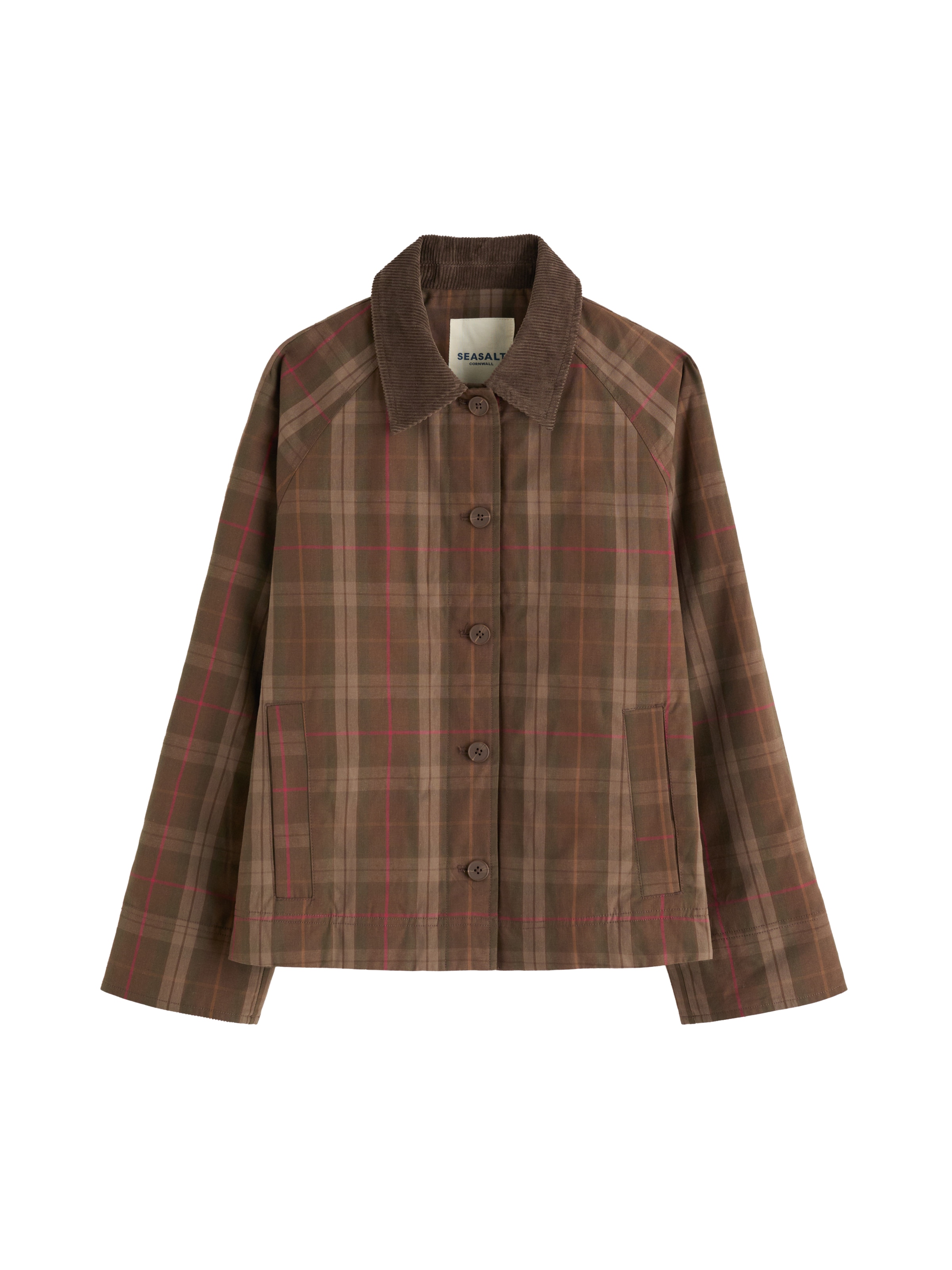 Seasalt Cornwall Välikausitakki ' Harbour Town' ' värissä ruskea: etupuoli