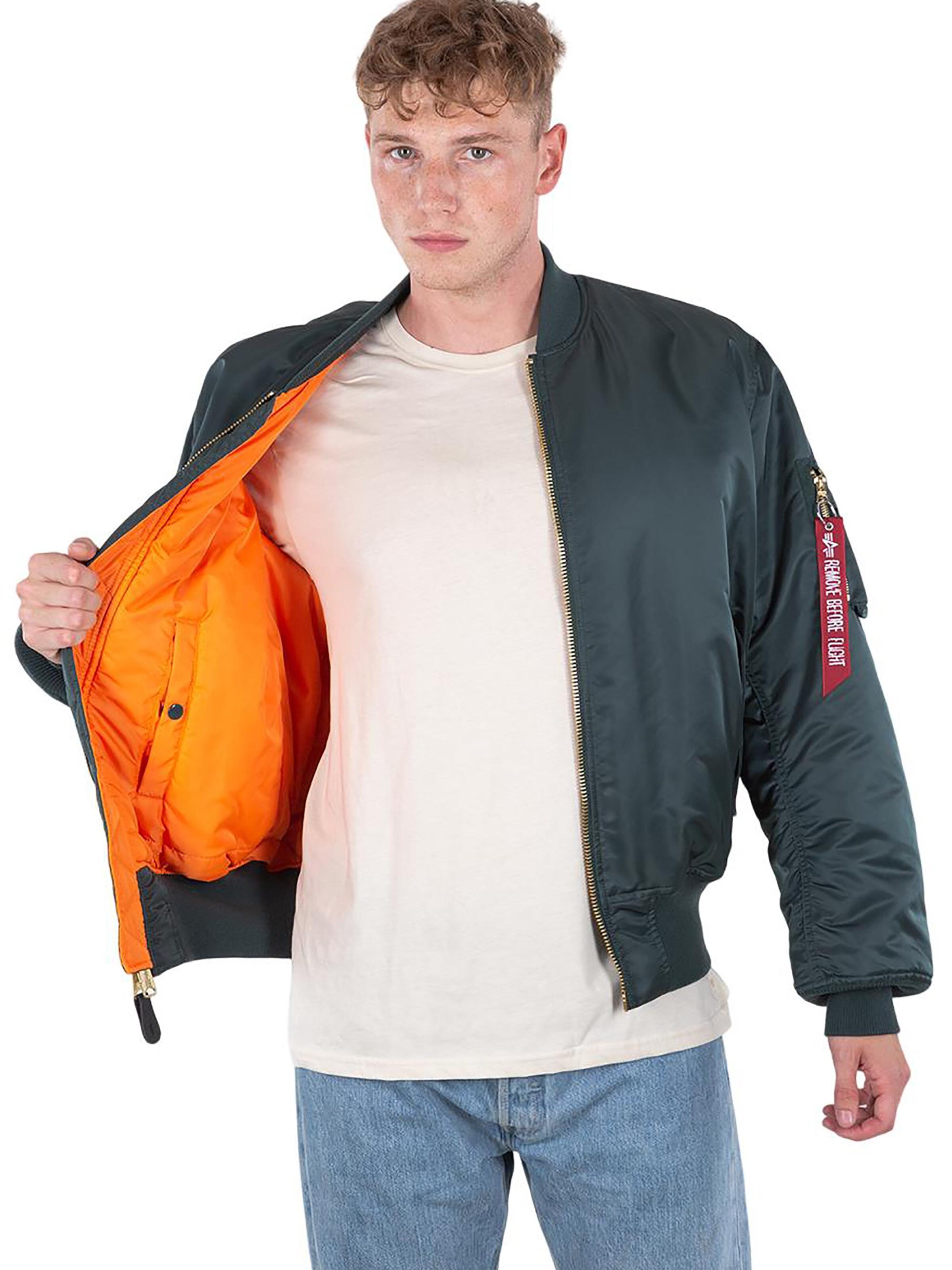 ALPHA INDUSTRIES - Chaqueta de entretiempo 'MA-1' en verde