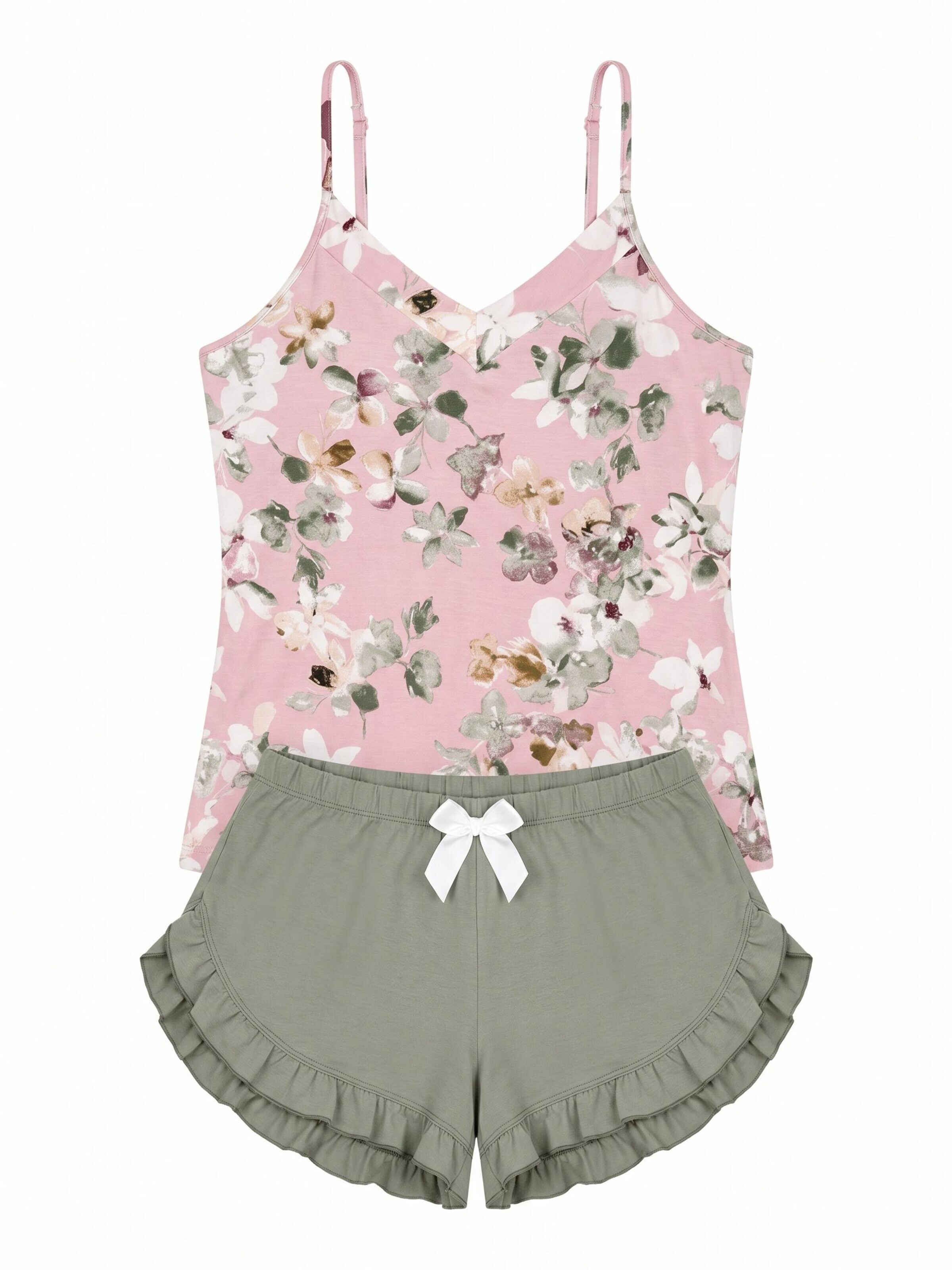 Donna Short Pajama Set 'Nicola' in Pink: front