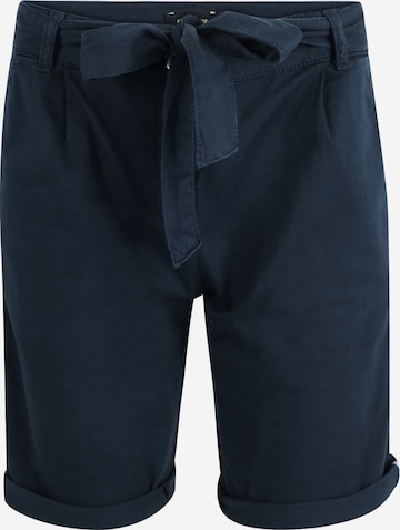 MORE & MORE Pleat-Front Pants in Blue: front