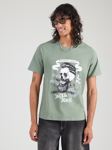 JACK & JONES Majica 'JORSHAPE' | zelena barva: sprednja stran