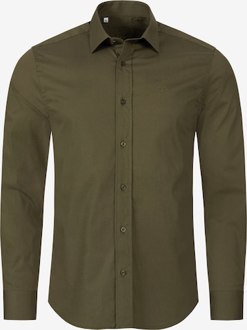 Indumentum Button Up Shirt in Green: front