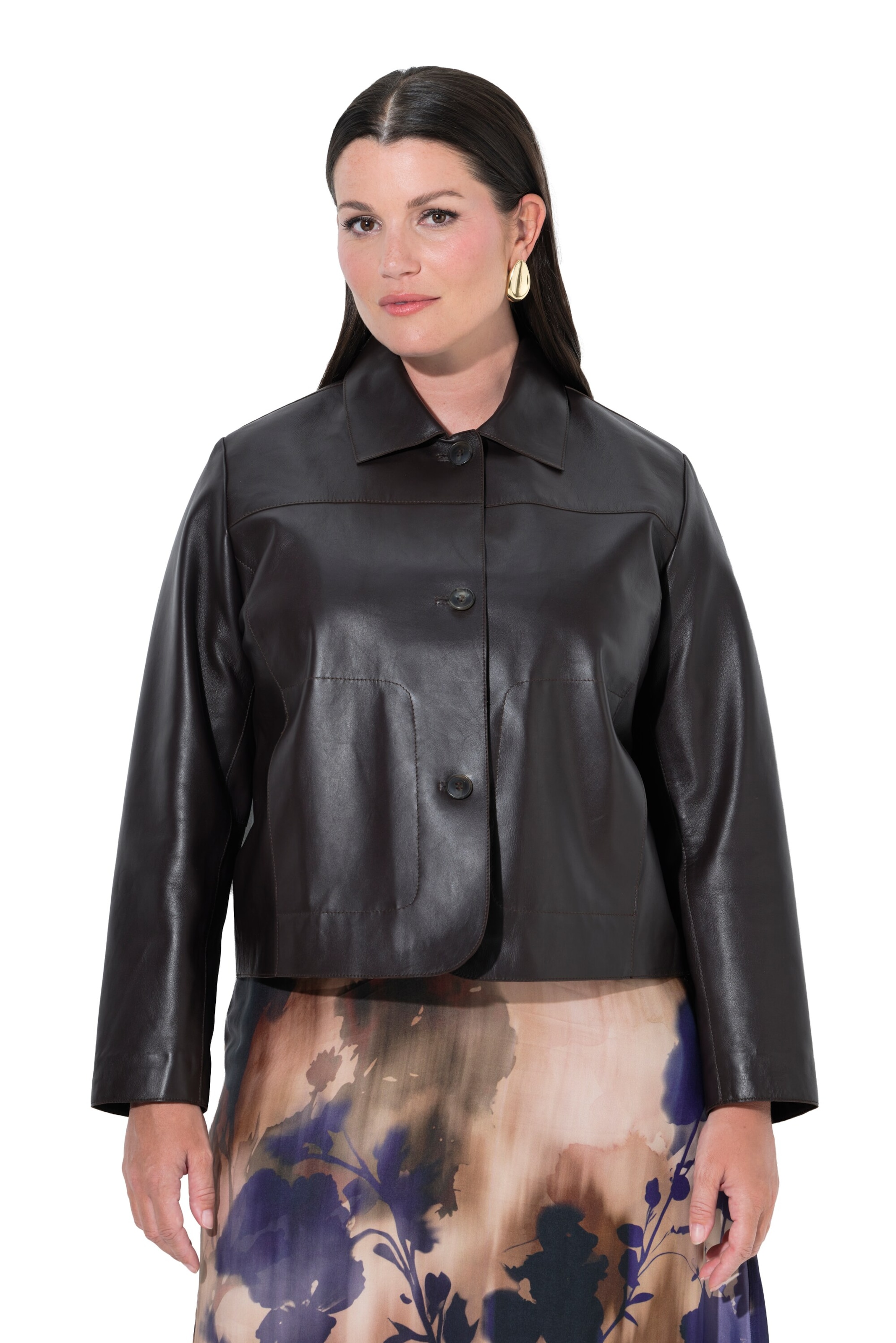 Ulla Popken Jacke in Braun: Vorderseite