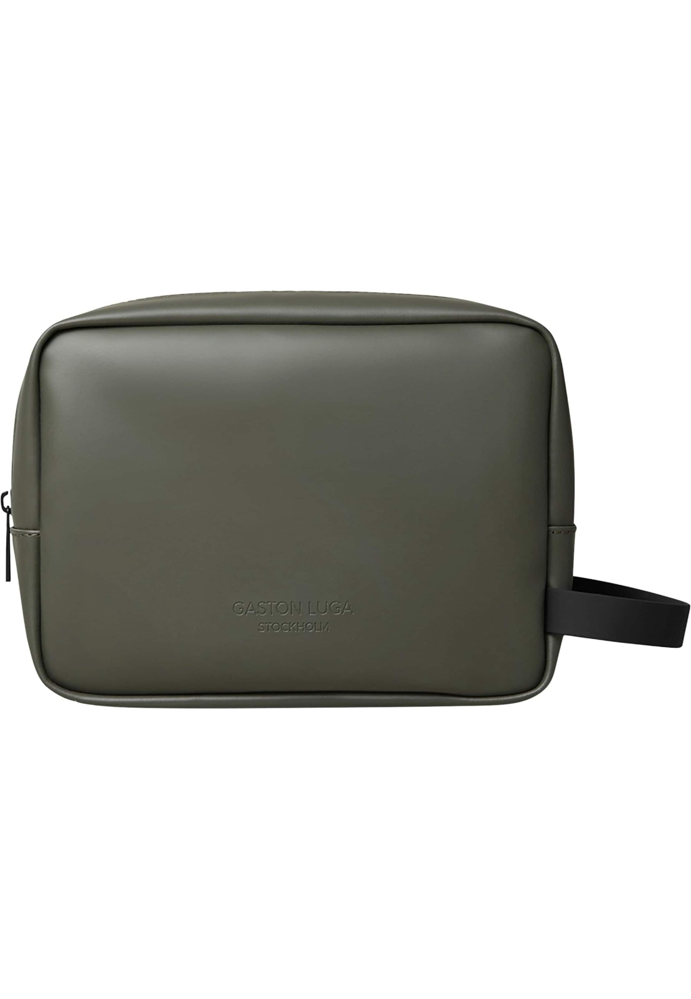 Gaston Luga - Bolsa de maquillaje 'Splash' en verde: frente