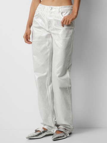 Pull&Bear Regular Jeans i sølv: forside