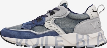 Baskets basses 'CLUB01.' Voile blanche en bleu : devant
