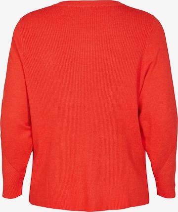 Zizzi Strickbluse in Rot