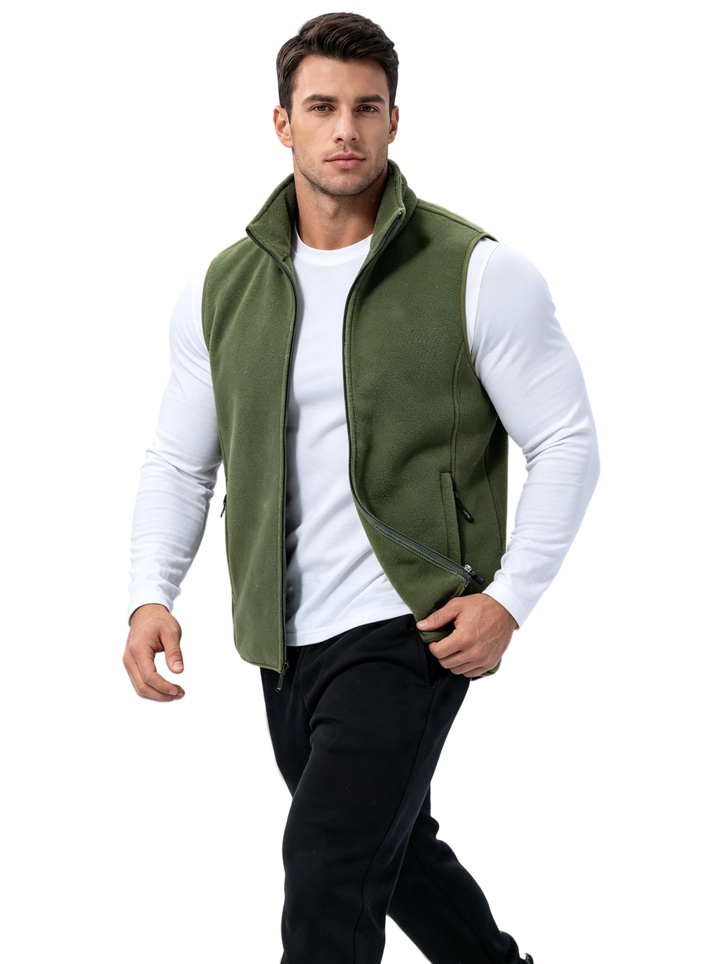 Magicshe Vest 'Fleeceweste' in Green