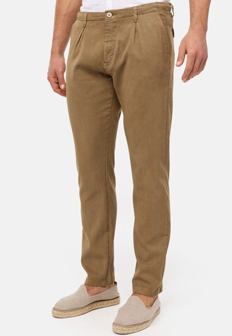 INDICODE JEANS Regular Chino trousers ' Ville ' in Brown