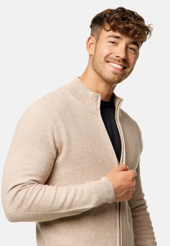 INDICODE JEANS Knit Cardigan in Beige