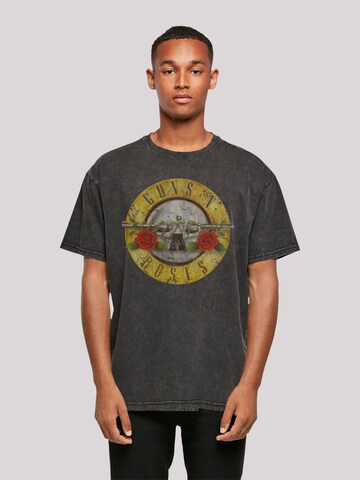 F4NT4STIC T-Shirt 'Guns 'n' Roses Vintage Classic Logo Black' in Schwarz: predná strana