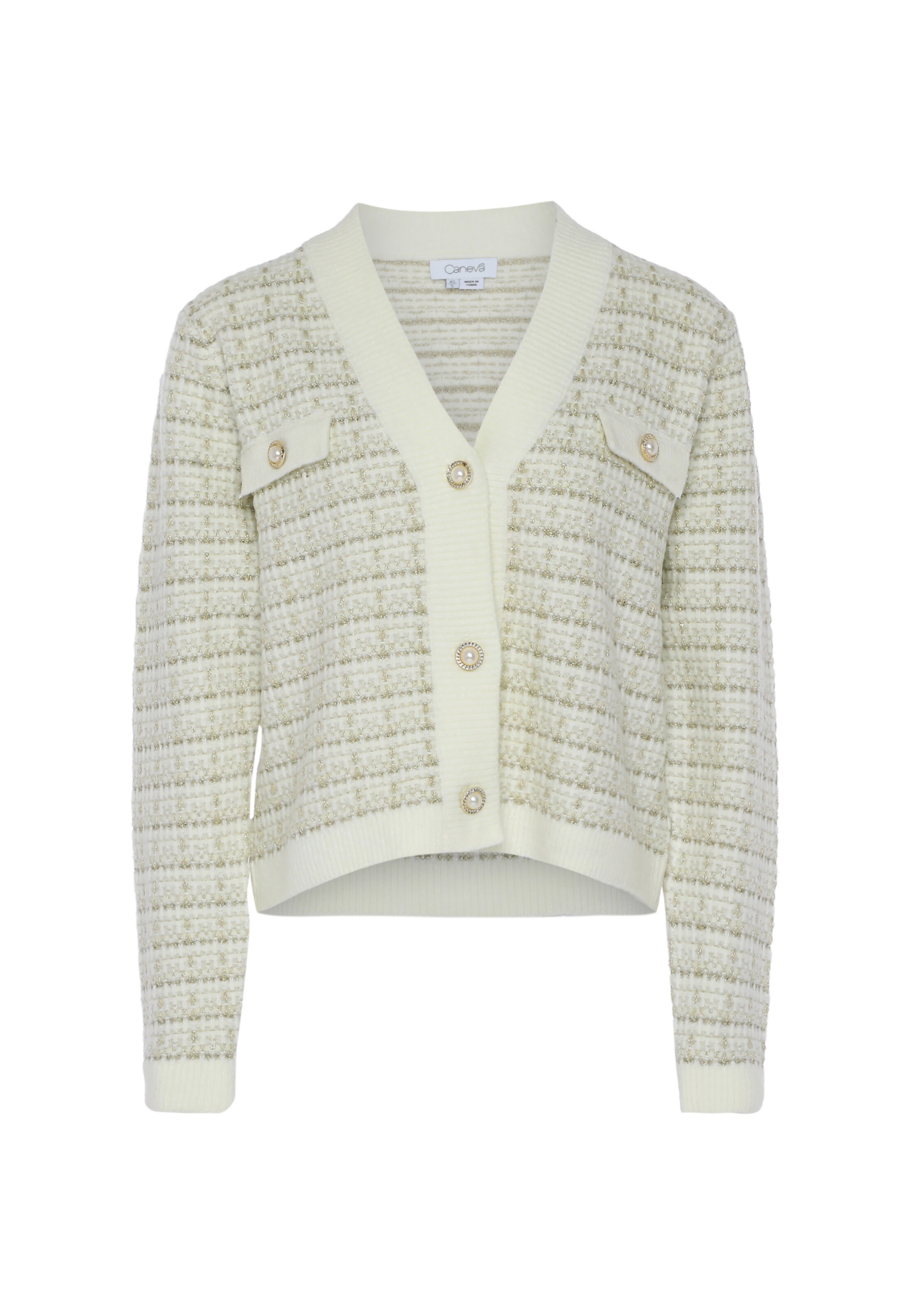 caneva - Casaco de malha em branco: frente